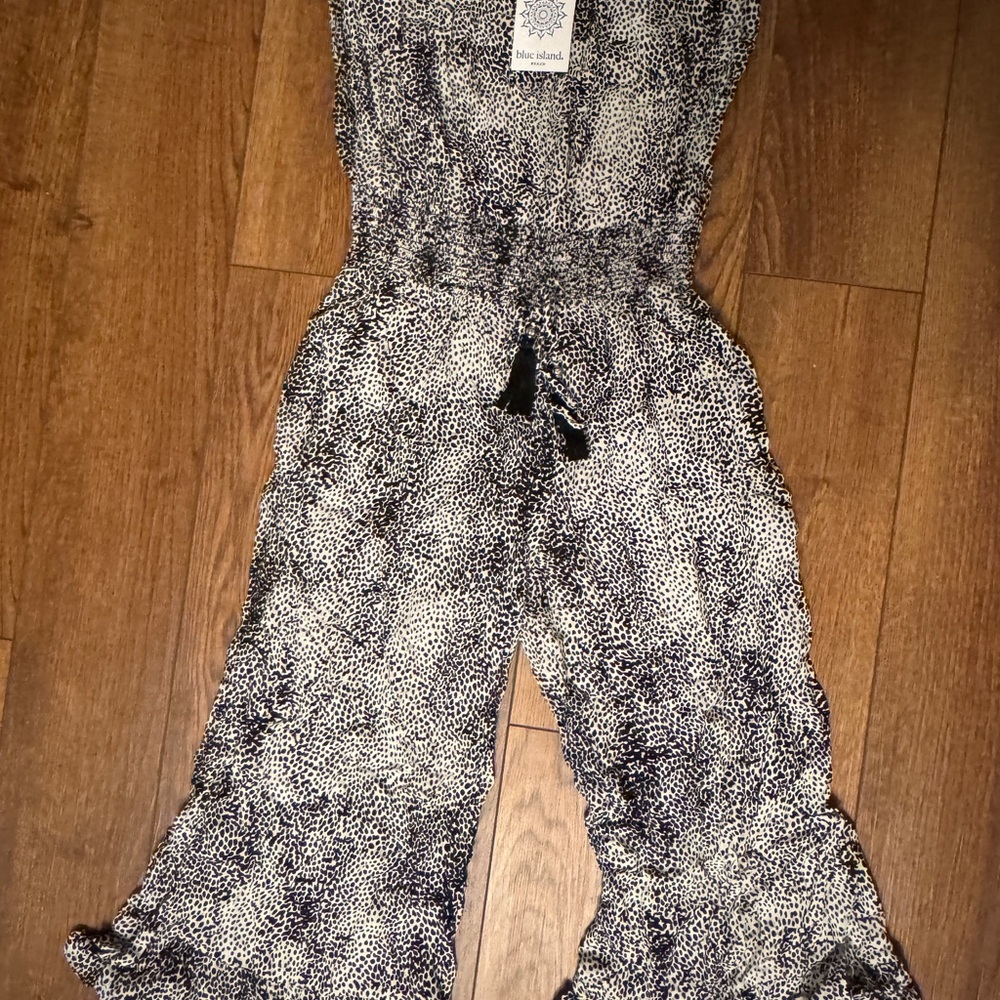 Blue Island Patterned Jumpsuit